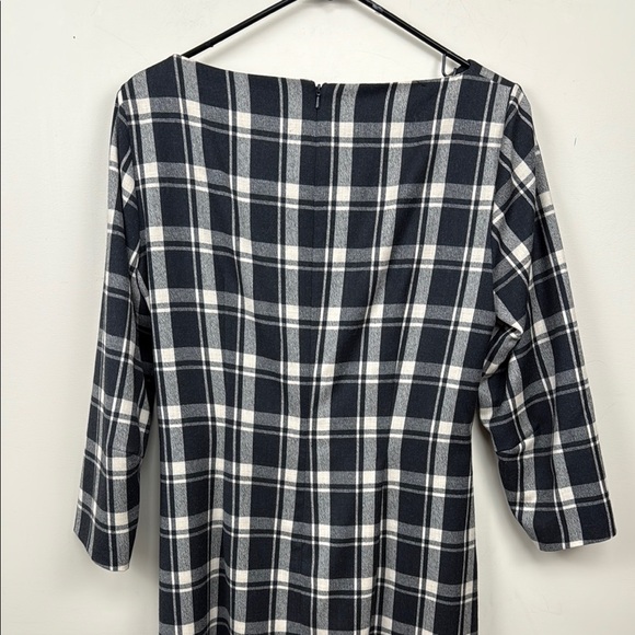 🎀Weekend Max Mara Navy Plaid Midi sheath Dress - Picture 11 of 11